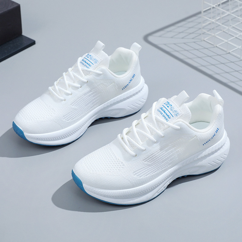 Picture of Women's Shoes, Casual Shoes, White Shoes, Foreign Trade Fly-Knit Running Shoes, Fashionable Spring New Breathable Casual Sports Shoes for Women