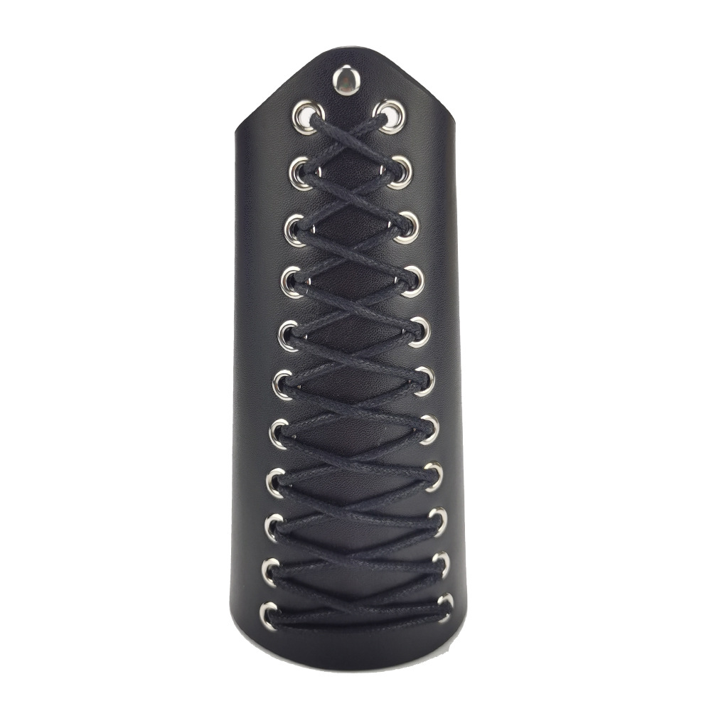 Picture of Cross-border Medieval Men's Leather Bracer Retro Punk Hand Guard Carnival cosplay Costume Accessories Arm Guard