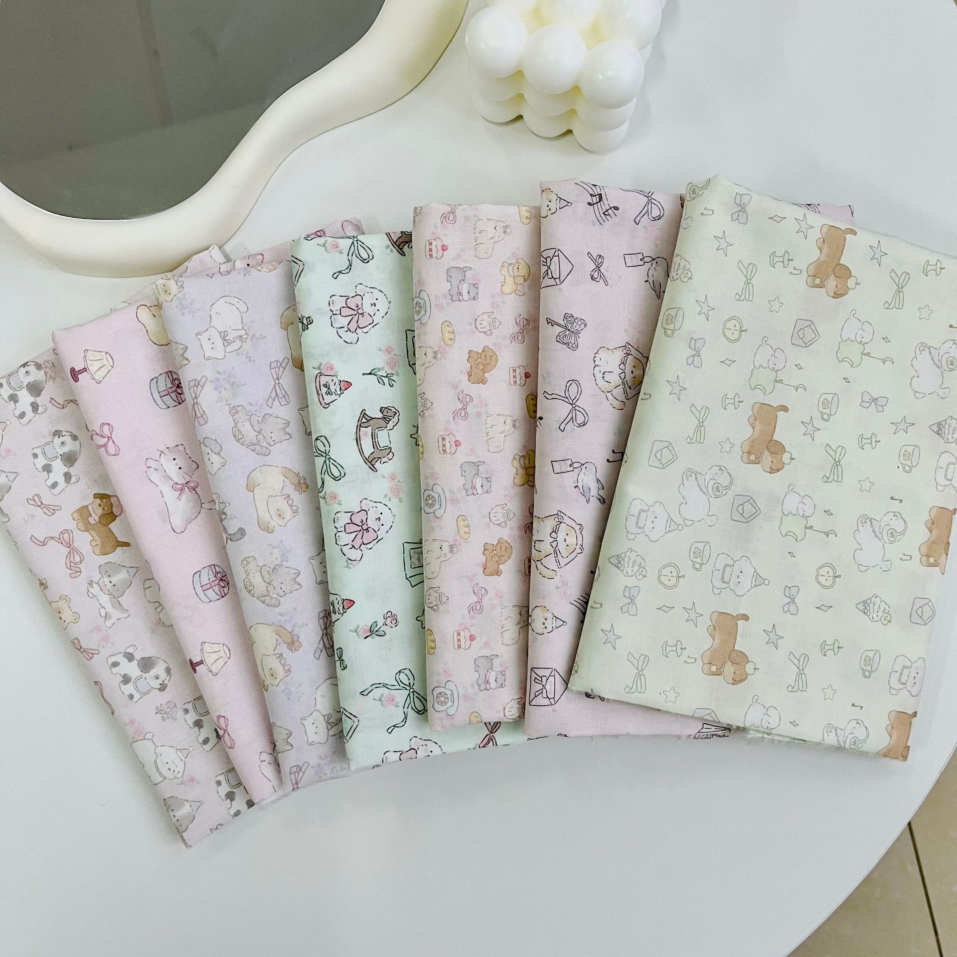Small Animal Cotton 60 Count Poplin 1.5m Width 1.0m Price Cheongsam Dress Shirt Fabric