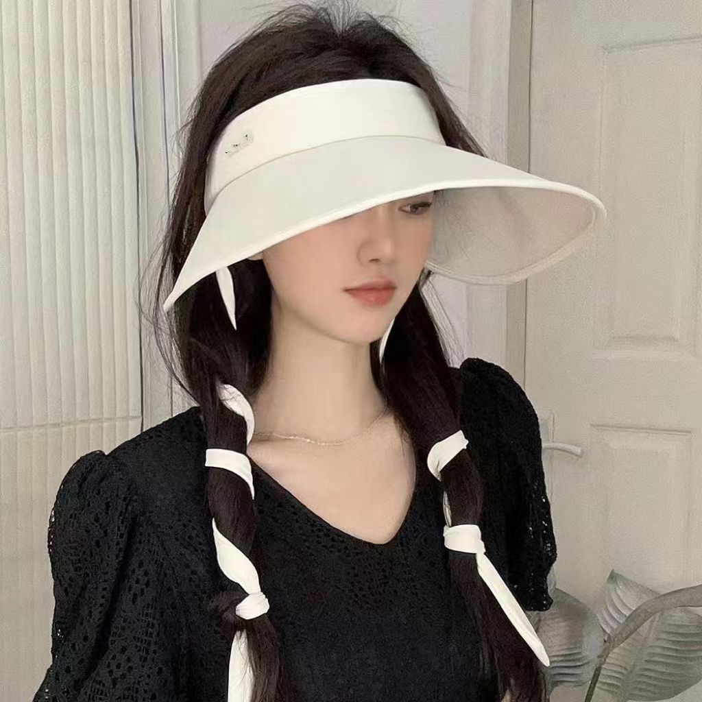 Picture of Sun hat foldable sun hat outdoor riding Women's Big brim empty top cycling sun protection fisherman sun hat