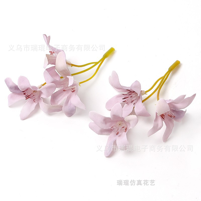 Picture of Purple artificial flower artificial flower silk flower diy handmade wreath headdress hair accessories wedding set