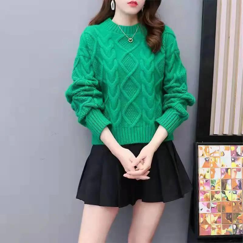 [Stacking placket] 24 Winter Puyuan 2024 Autumn and Winter Stylish Fashion Joker High Waist Sweater Fashion Outer Wear