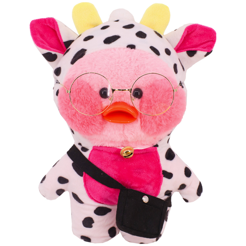 Picture of New Hyaluronic Acid Duck Doll Accessories Cute Animal Siamese Clothes Yellow Duck Plush Toy Birthday Gift