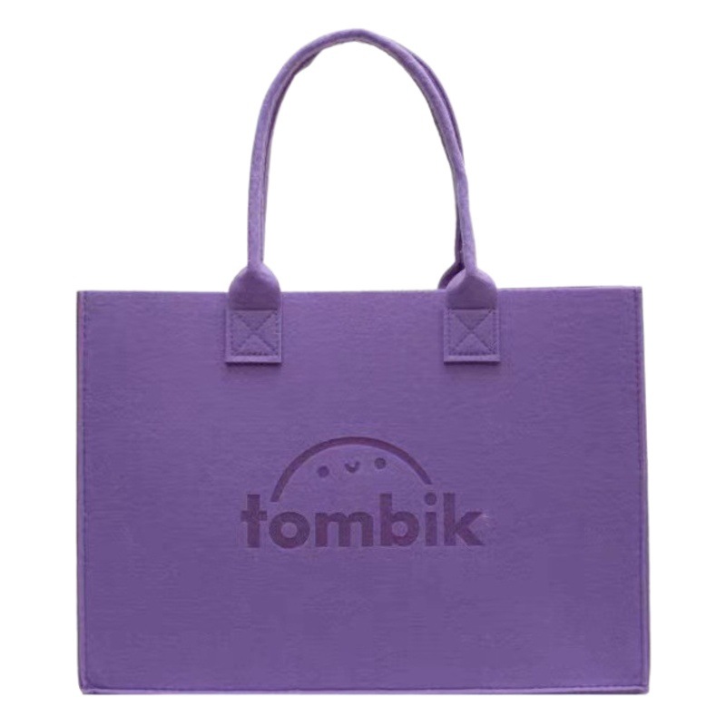 New ins Large Capacity Felt Handbag Felt Bag Shake Tone Same Style Portable Felt Tote Bag