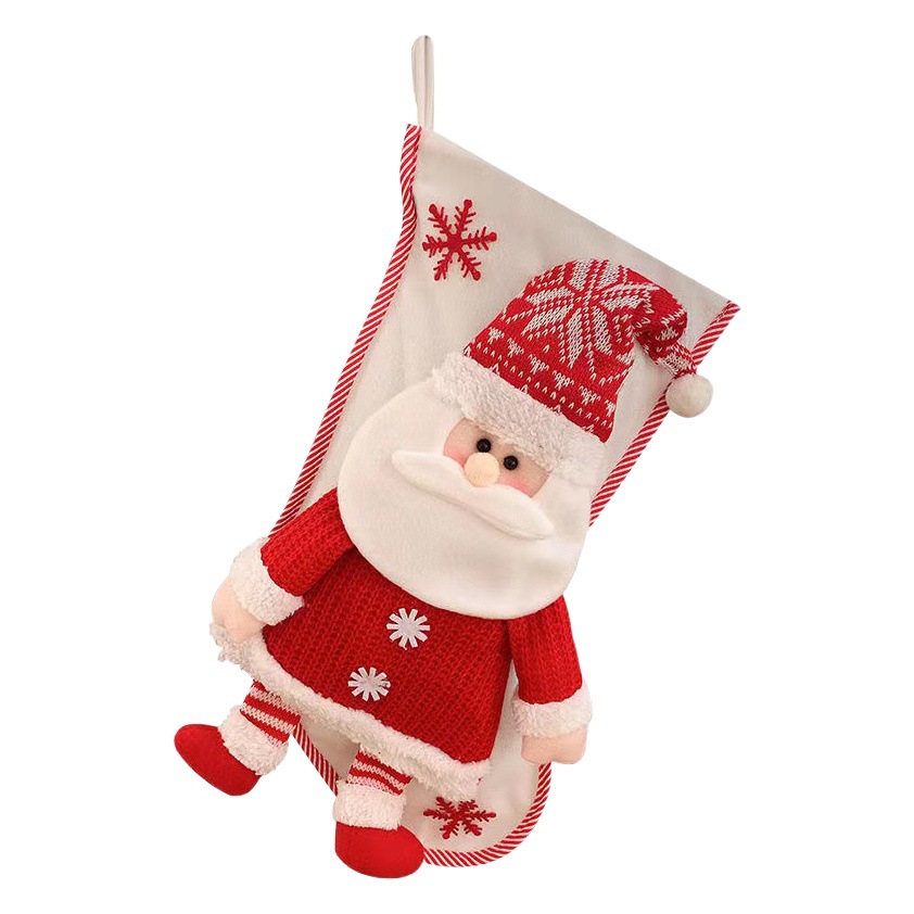 Christmas Stereo Elderly Socks Gift Bag Snowman Kindergarten Kidsren's Candy Stereo Gift Extra Large Elderly Socks