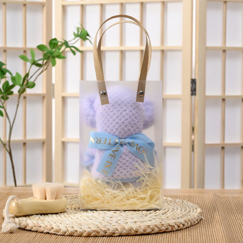Picture of Bear Towel Wedding Accompanying Gift Big Happy Shop Small Square Towel Bridesmaid Return Gift Wedding Coral Fleece Towel