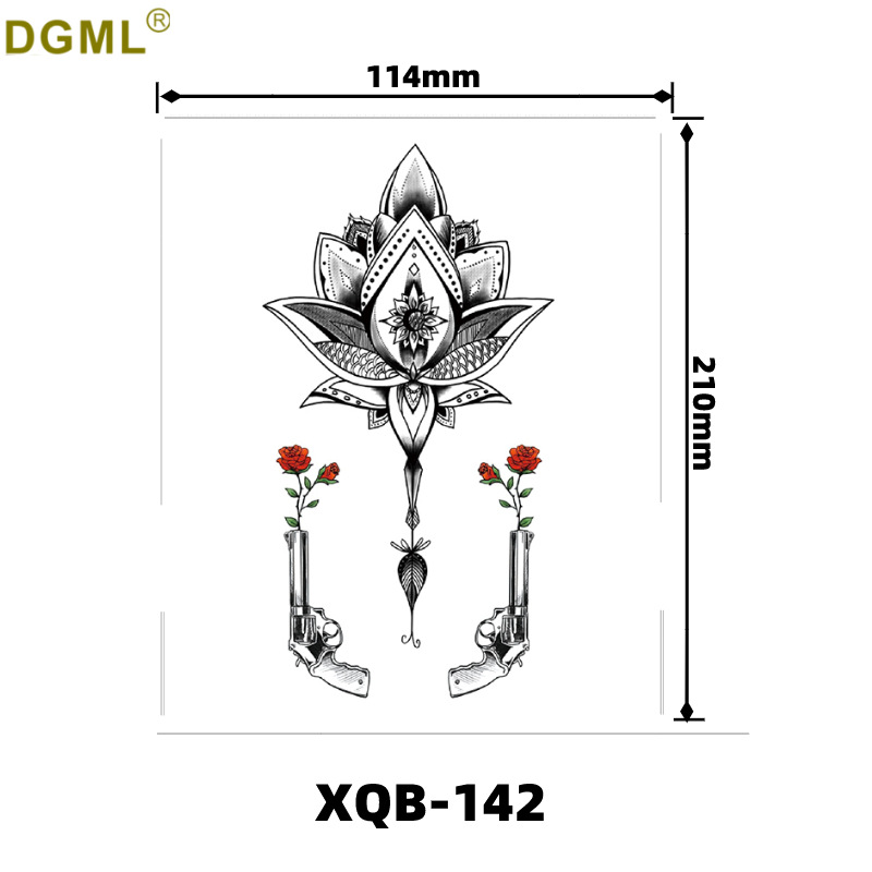 Picture of Children's cartoon flower arm sticker half arm full arm pink pig funny cross-border Henna creative color tattoo sticker wholesale
