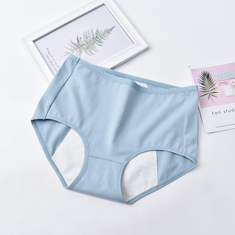 Picture of Women's Mid-waist cotton breathable physiological period underwear cotton bottom crotch anti-side leakage menstrual sanitary pants briefs