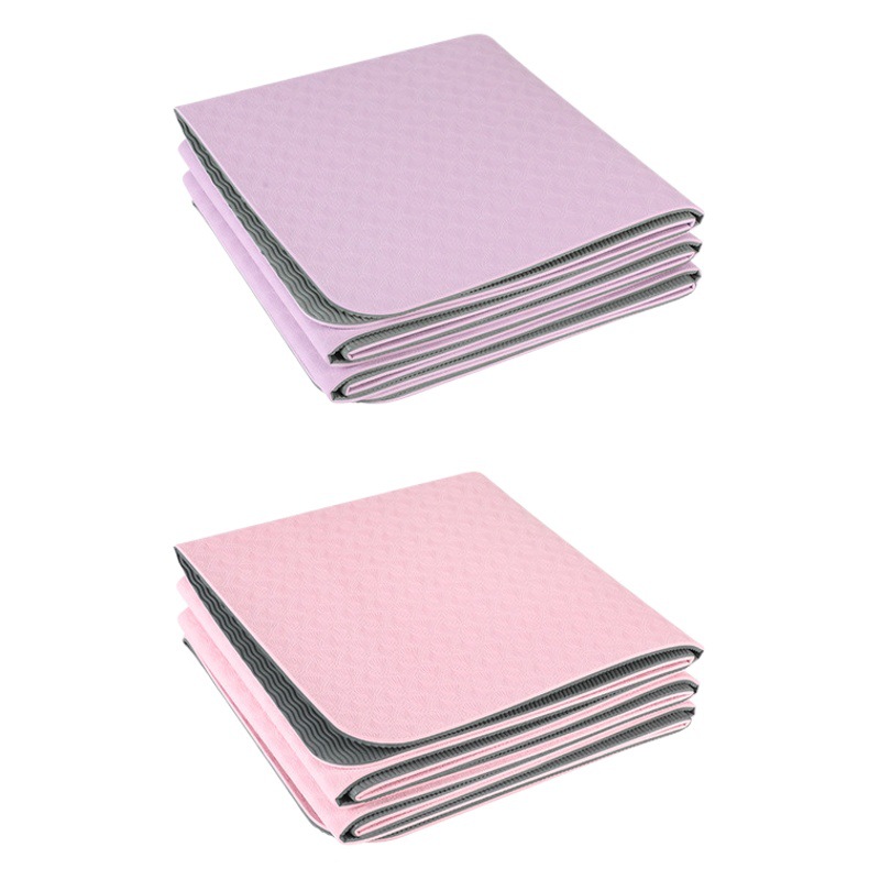 Folding Yoga Mat Portable Student Nap Mat Floor Mat Factory Direct Sale Eco-friendly No Odor Tpe Anti-slip Sport