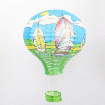 Picture of Hot Air Balloon Paper Lantern Decoration Shopping Mall Store Celebration Kindergarten Corridor Hanging Decoration Birthday Party Celebration Venue Layout