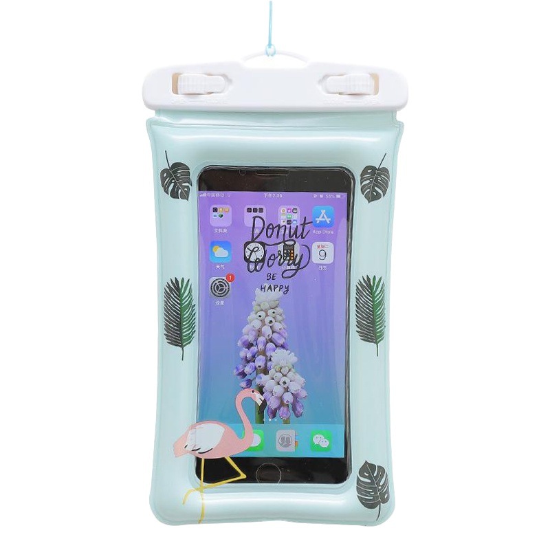 Waterproof Bag for Mobile Phone with Touch Screen and Floating Takeaway Rider Waterproof Bag for Swimming Hot Spring Rafting Camera Diving Set