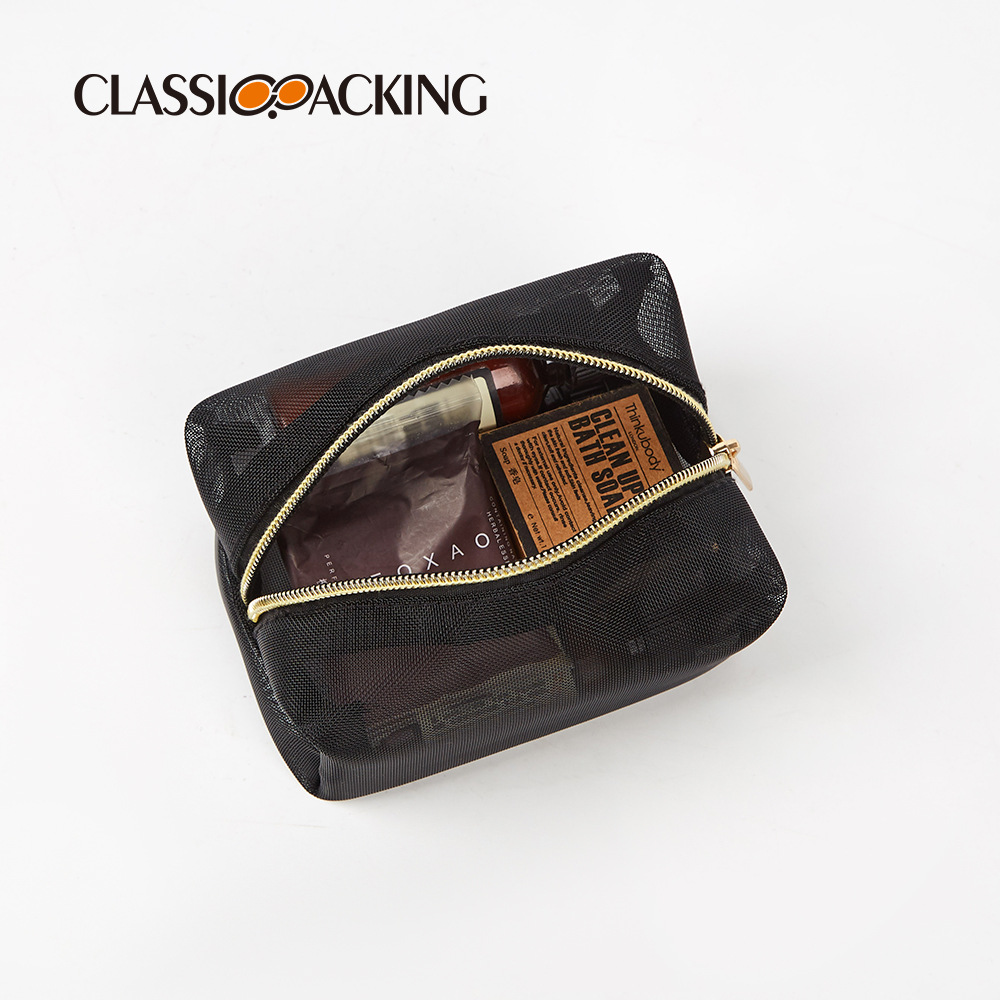 Picture of Casual Large-Capacity Cosmetic Bag 2025 New High-Looking Toiletry Bag Portable Mesh Transparent Cosmetics Bag Four-Piece Set