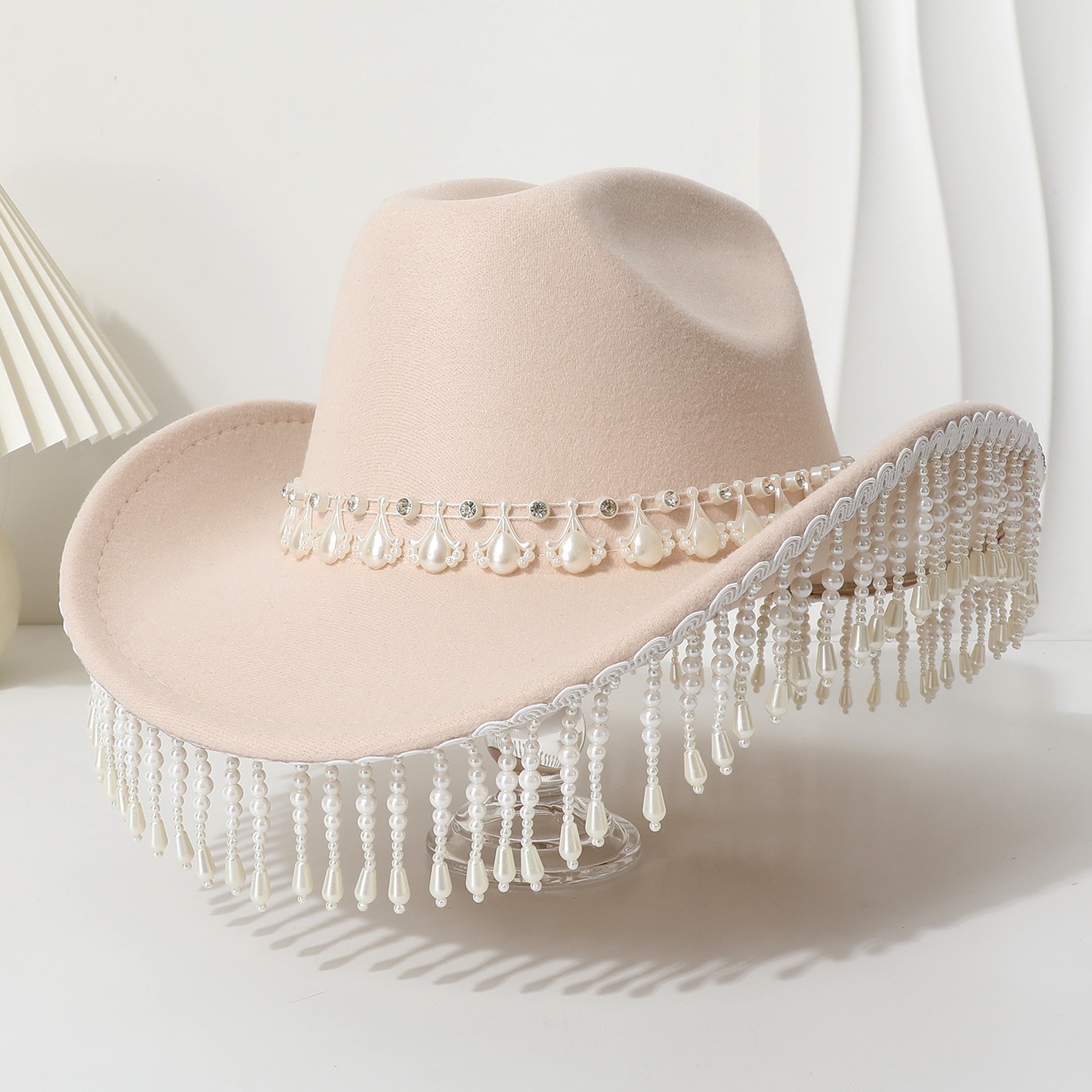 Picture of Europe and the United States cross-border AliExpress Amazon crystal tassel western Denim hat festival party jazz hat felt hat