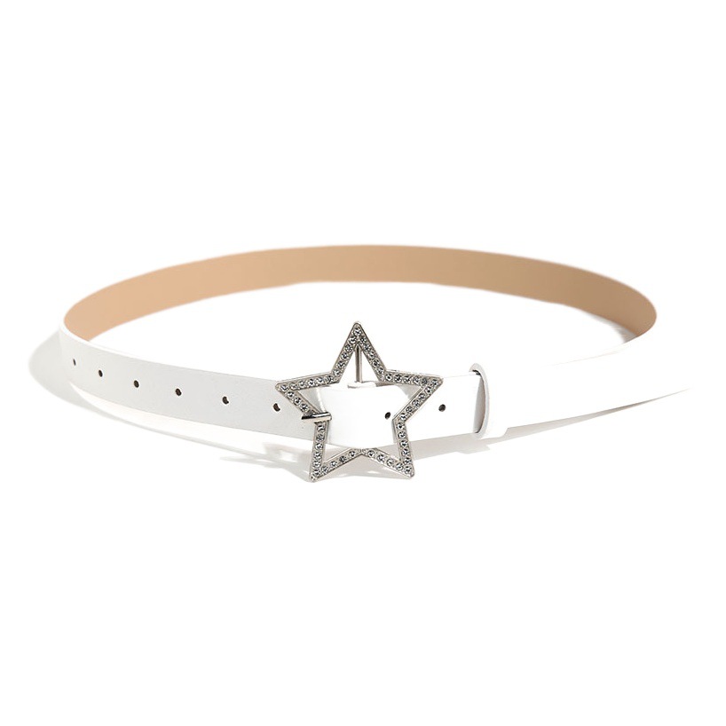 Millennial Dopamine Hot Girl Style Pink Y2K Belt Women's Jeans New Summer Trendy Star Belt Design