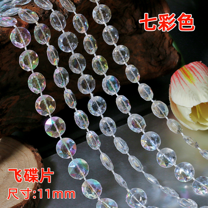 Picture of Acrylic Imitation Crystal Bead Curtain Living Room Decorative Transparent Line Curtain Bead Chain Ceiling Window Curtain Wedding Decoration
