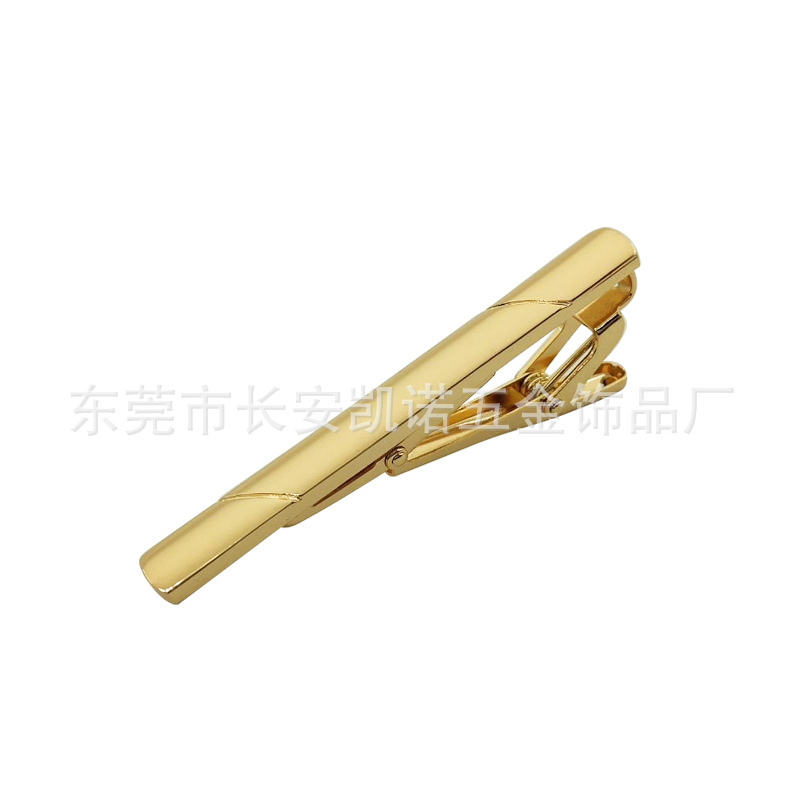 Picture of Summer set red clip color tie clip metal simple men's silver accessories tie clip business