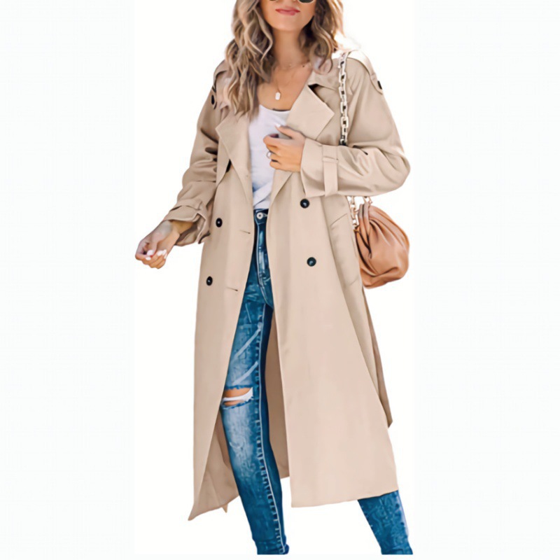 Picture of In stock! Amazon independent station cross-border European and American women's winter and autumn trench coat foreign trade 2023 coat