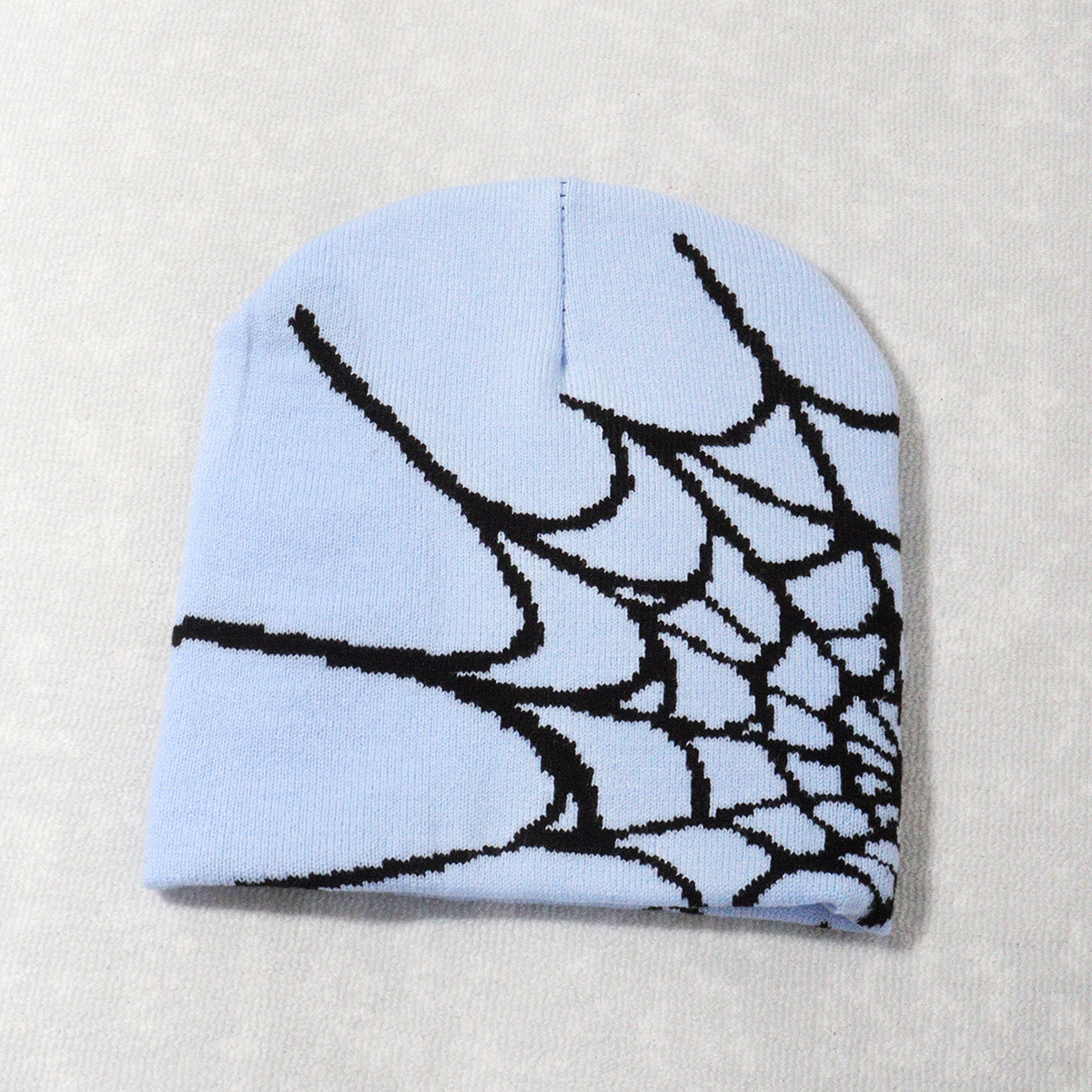 Picture of Hot sale spider web Y2K foreign trade knitted hat European and American hat trend winter hat jacquard special cross-border factory straight hair