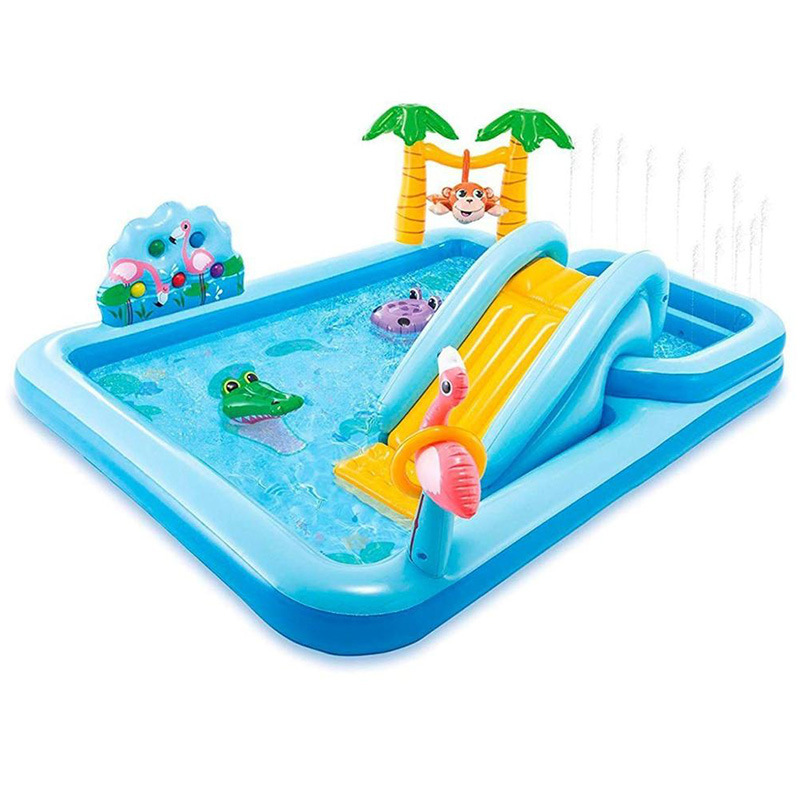 Picture of INTEX57161 Crocodile Garden Water Spray Slide Inflatable Pool Paddling Pool Children's Family Swimming Pool Ocean Ball Pool