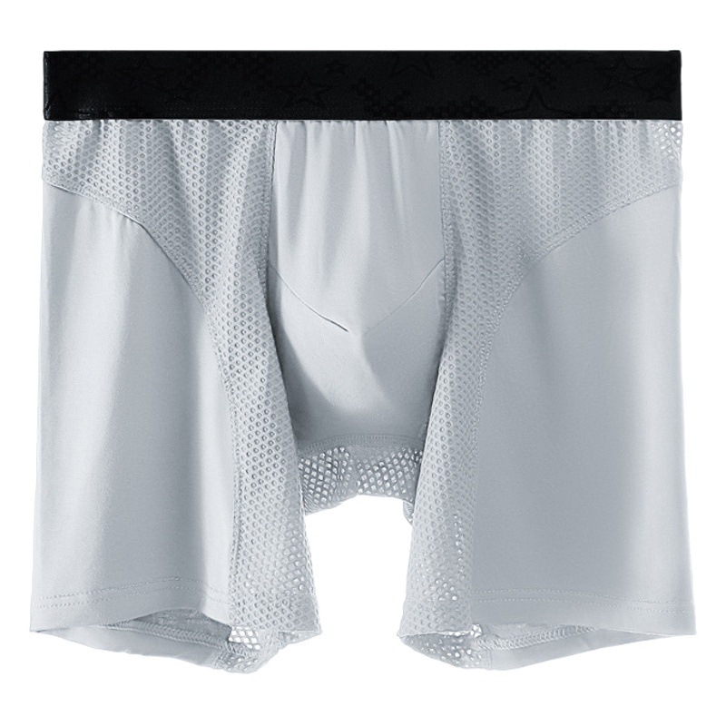 Men's Boxer Double-Layer Inner-Profile Underwear Long Sports Anti-Wear Underwear Men's Comfortable Breathable Tight Mid-Waist Shorts
