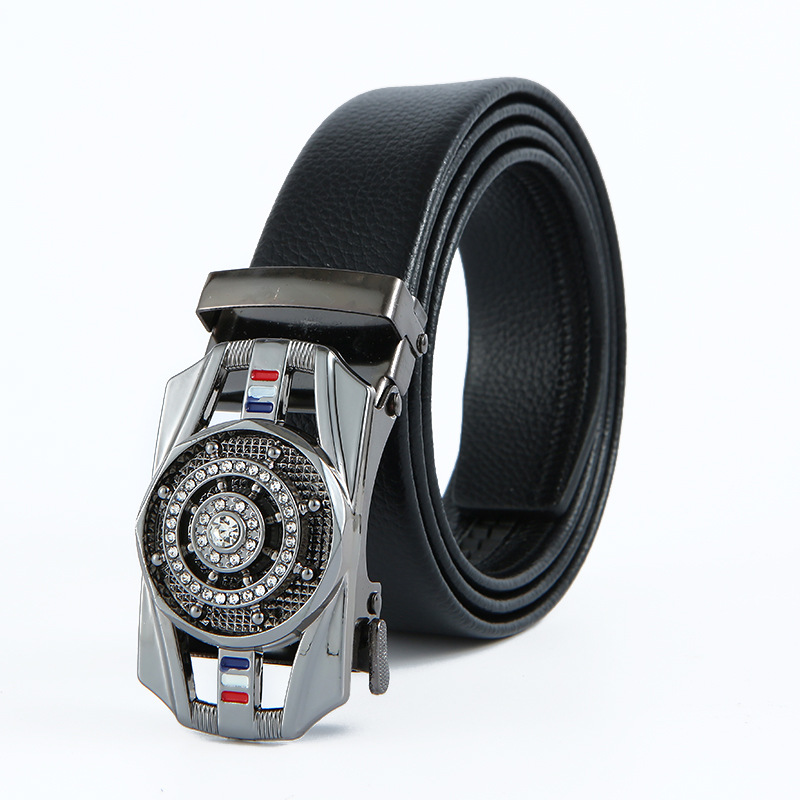 Picture of Belt Men's Time Run Belt Men's Business Trend Rotatable Automatic Buckle Pants Belt Douyin Live Broadcast Belt