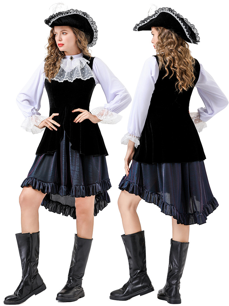 Halloween Temperament College Style Pirate Dress Cosplay Adult Pirates of the Caribbean Costume cos Performance Costume