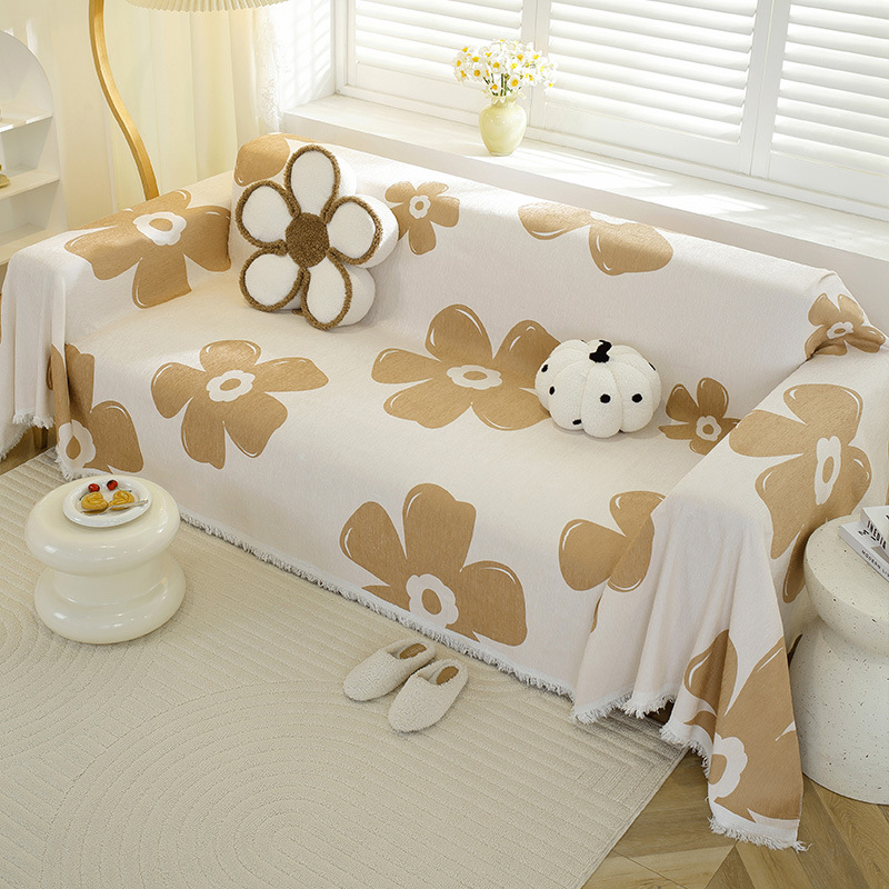 Picture of Sofa Cover Internet Popular Ins Sofa Cushion Cover Towel Anti-Cat Scratch Four Seasons Universal Sofa Cover Multi-Functional Non-Slip Cover Blanket