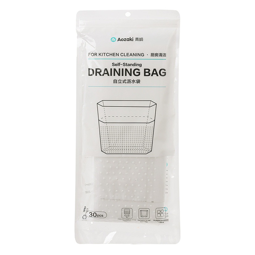 Qingqi self-standing garbage bag draining bag kitchen disposable sink filter bag leftovers bag anti-clogging
