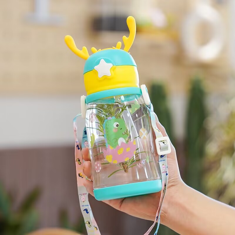 Picture of Lucky Belly Cup Large Capacity Big Mac Water Cup Tea Leakage Scented Tea Suction Tube Cup High Color Value Handle Convenient Ice Cup