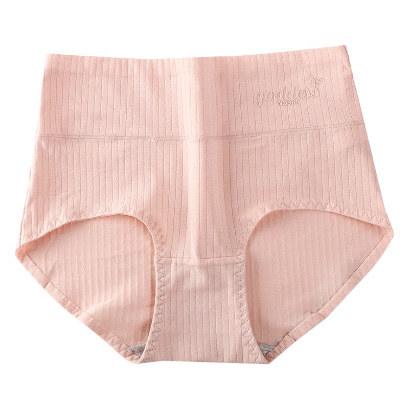 Women's Underwear Pure Cotton High Waist Large Size Cotton Antibacterial Gear Tummy Control Butt Lifting Young and Middle-Aged Girls Briefs Factory Wholesale