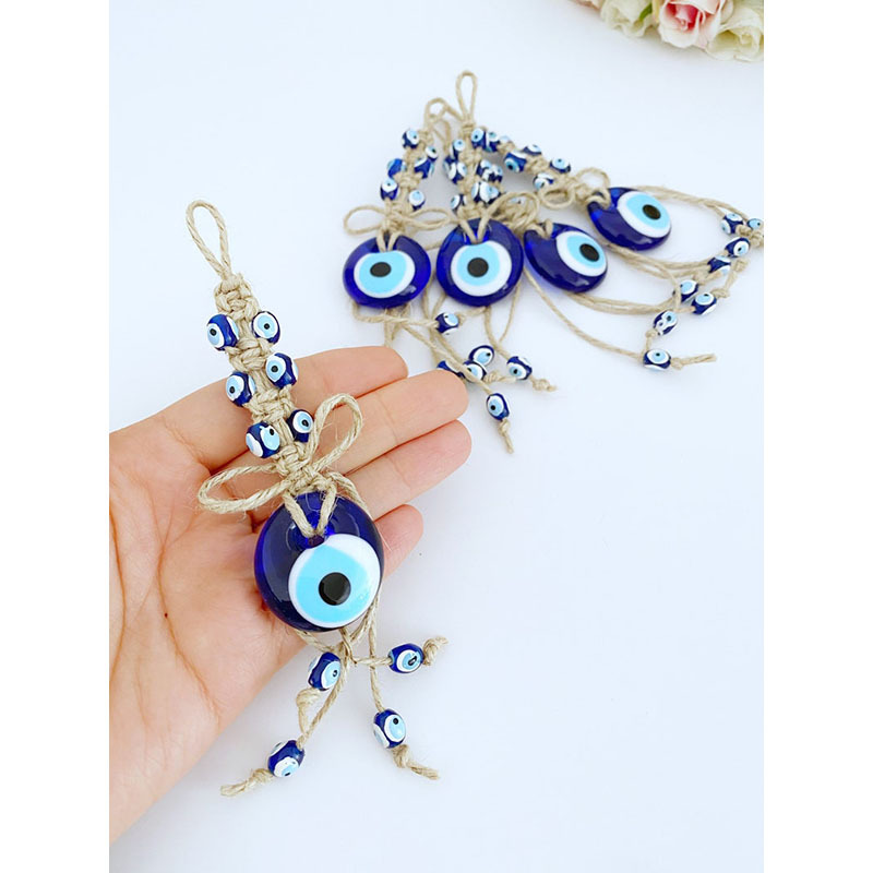 European and American Bohemian Devil's Eye Car Pendant Turkey Blue Eyes Glass Jewelry Cross-border in stock