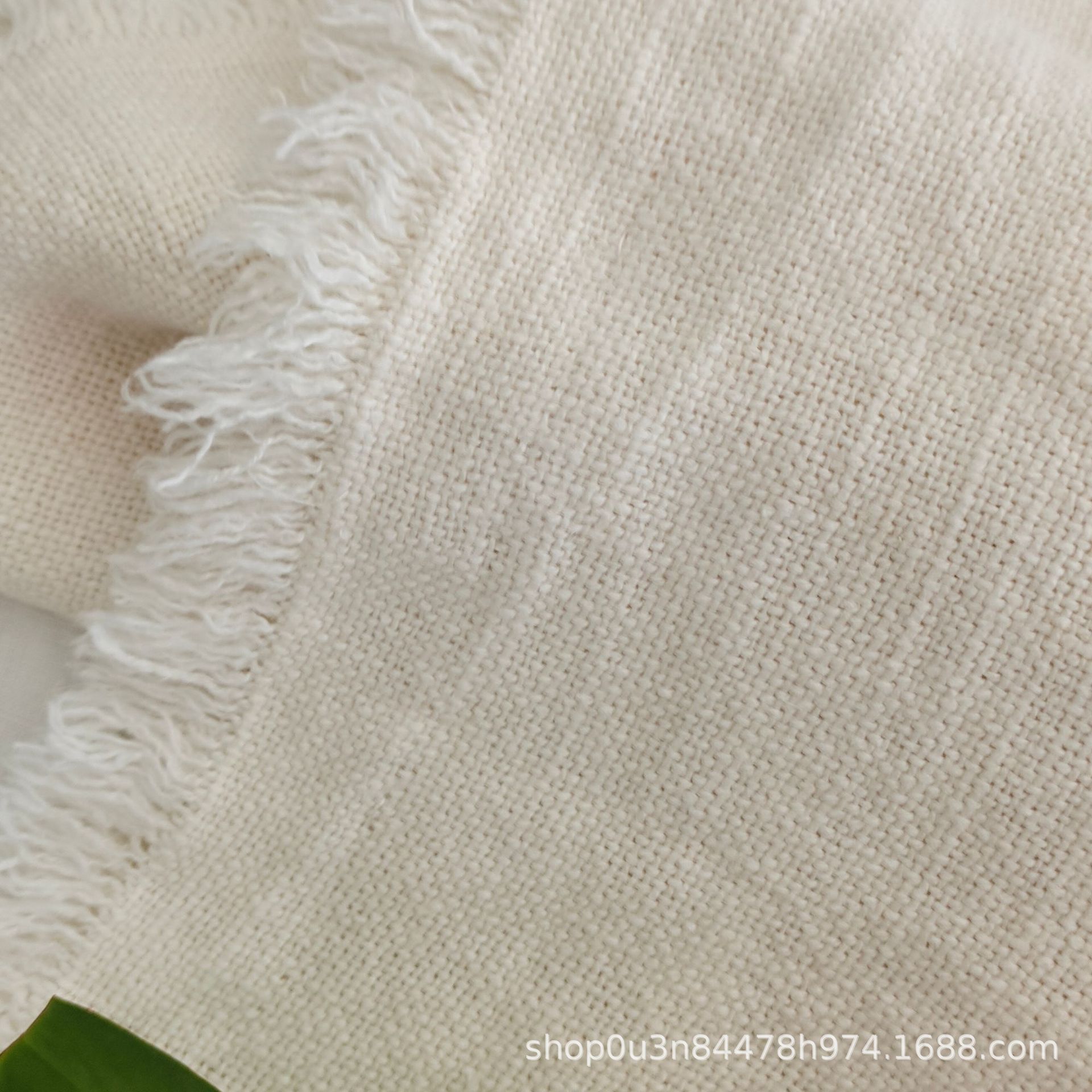 Picture of Pure Linen Heavy 500GSM Sofa Fabric This White Heavy Enzyme Washed Fabric Linen Roving Fabric
