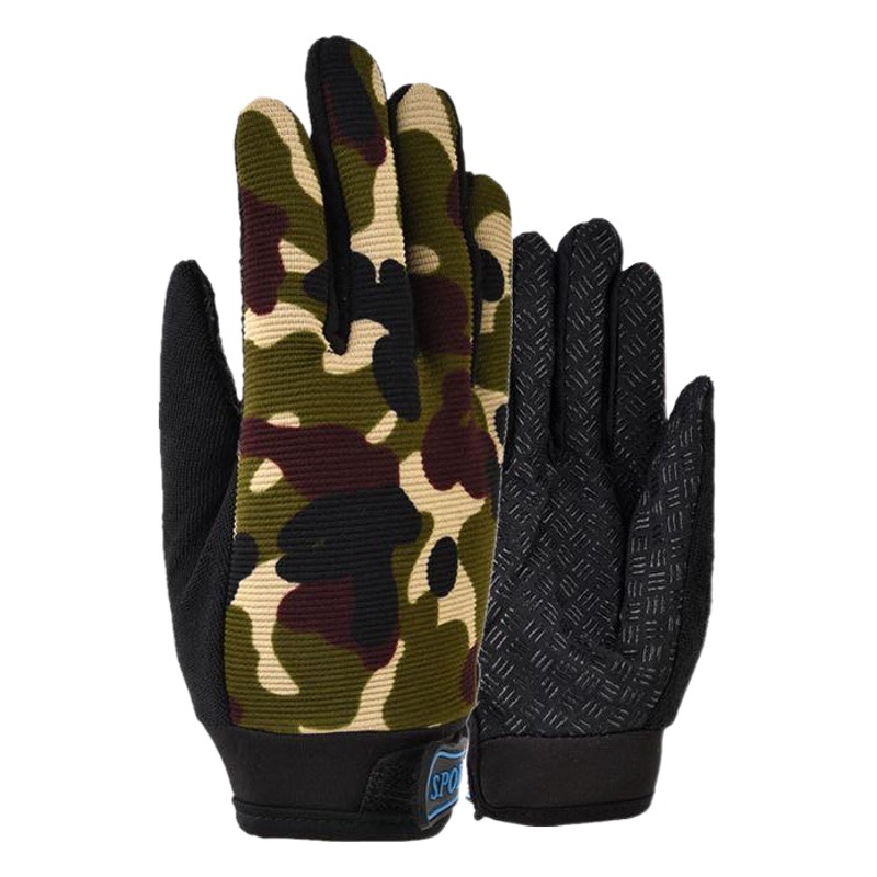 Children's gloves full finger spring and autumn breathable anti-slip drop-resistant outdoor riding full finger tactical training military training scooter