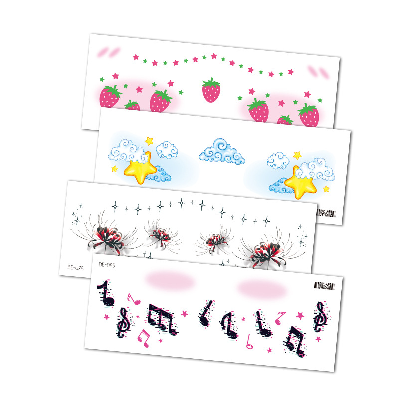 Picture of Ricklon New Cute Sweetheart Girl Makeup Tattoo Face Sticker Christmas Photo Lasting Strawberry Blush Sticker