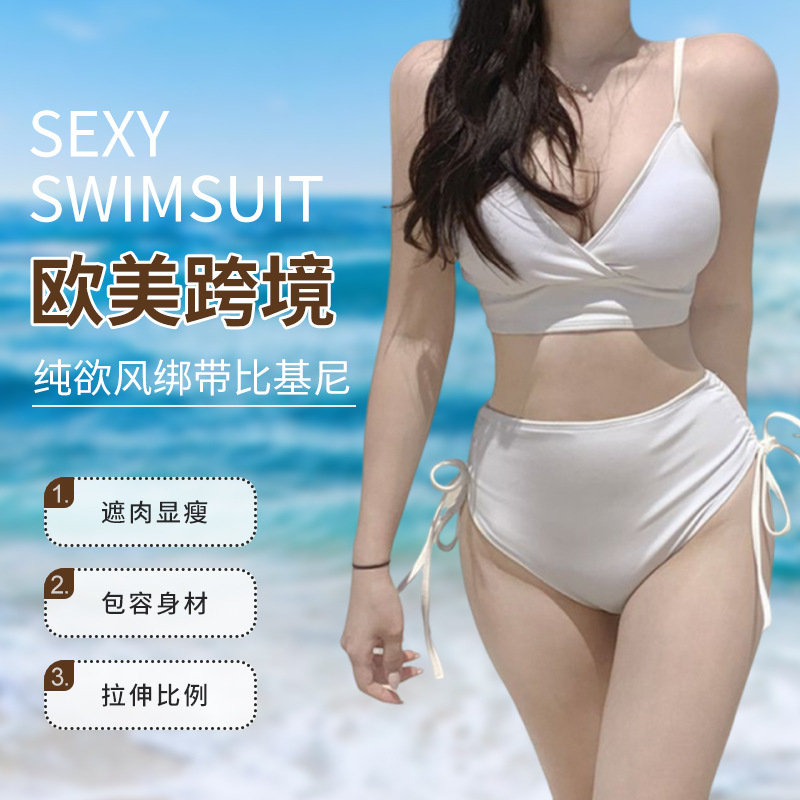 Cross-Border Split Swimsuit Women's New Summer Sexy Push-Up Slimming Vacation High-End Bikini Hot Spring Swimsuit