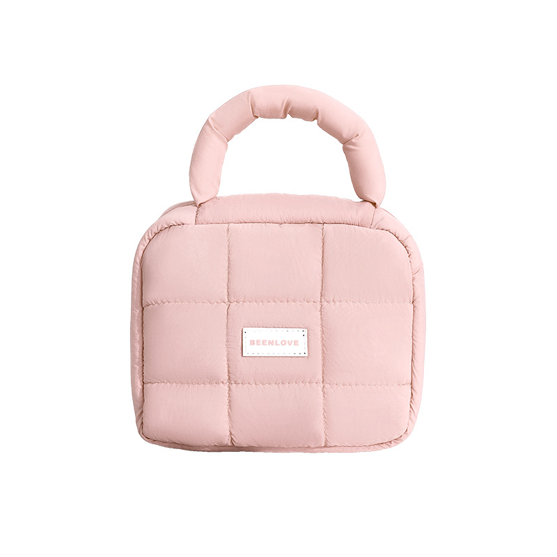 Picture of Runhui Puff Quartet Storage Bag Candy Color Cotton Soft Portable Cosmetic Bag Cosmetic Bag Large Capacity High-class Sense