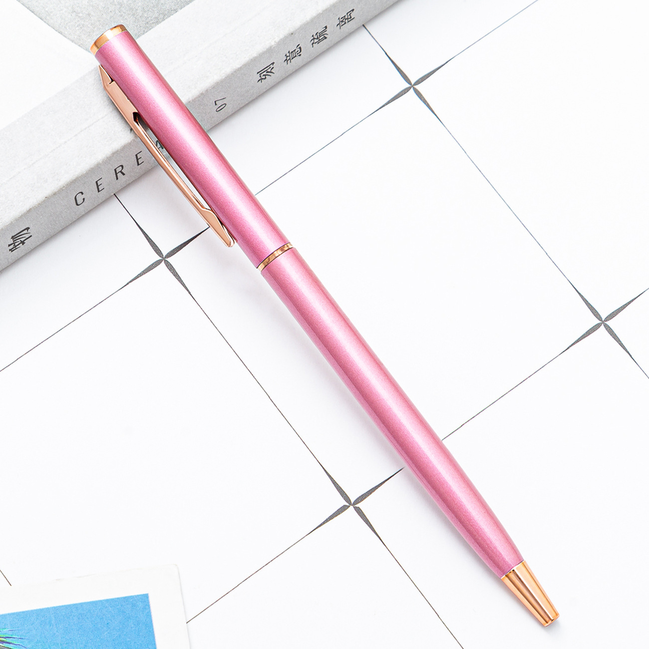 Picture of Metal pen flat head Gao Shi pen spot multicolored pen wholesale business advertising pen printing LOGO small Gao Shi ballpoint pen