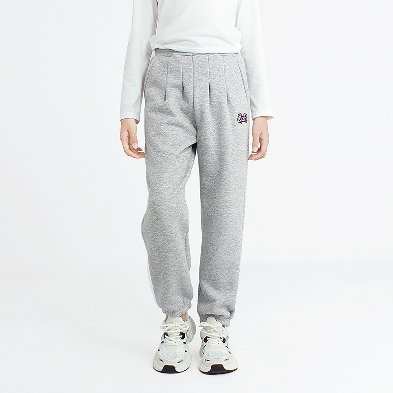 Picture of Winter Korean Style New Children's One-piece fleece-lined Trousers Large Children's Warm Sports Sweat Pants Girls' Pants for Hair