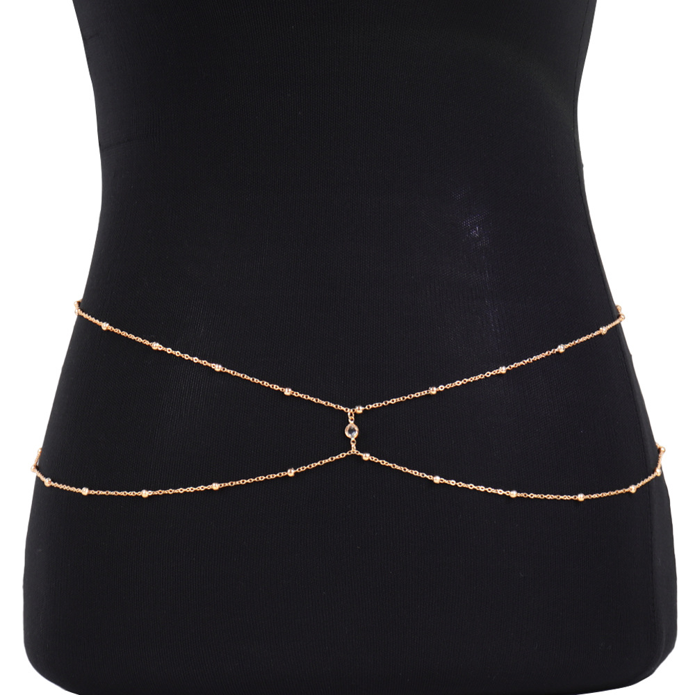 Picture of European and American Cross-border Waist Chain Sexy Casual Women's Beach Street Photoshoot Double-layer Waist Body Chain Waist Chain