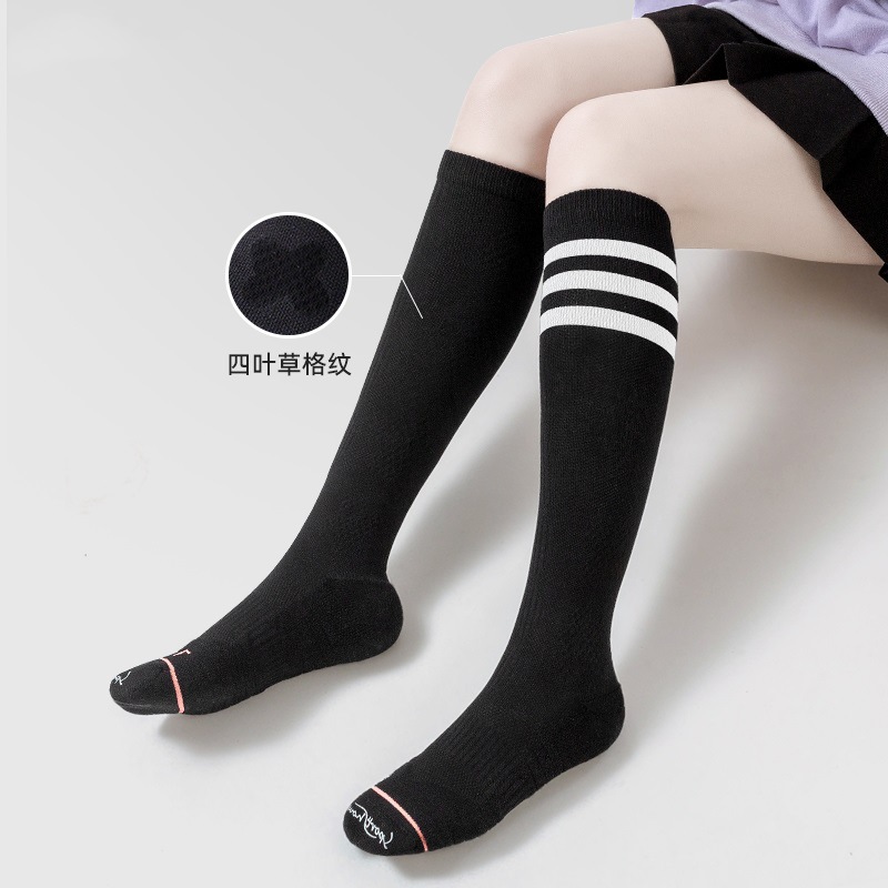 Women's high compression socks jk summer thin running skipping sports socks calf socks solid color pressure skinny socks Korean style