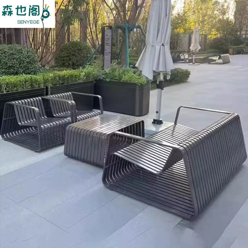 Outdoor Sofa Courtyard Design Sales Department Viewing Sofa Hotel Courtyard Garden Aluminum Alloy Rainproof and Sunproof Furniture