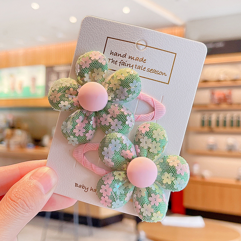Picture of New Flower hairpin fresh baby hairpin headdress flower children's hair accessories do not hurt hair BB clip girl bangs clip headdress