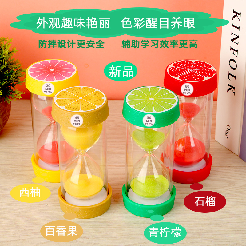 Picture of New Fruit Hourglass Timer 5/15/30Min Kidsren's Exquisite Birthday Gift Safety Anti-Fall Decorative Ornaments