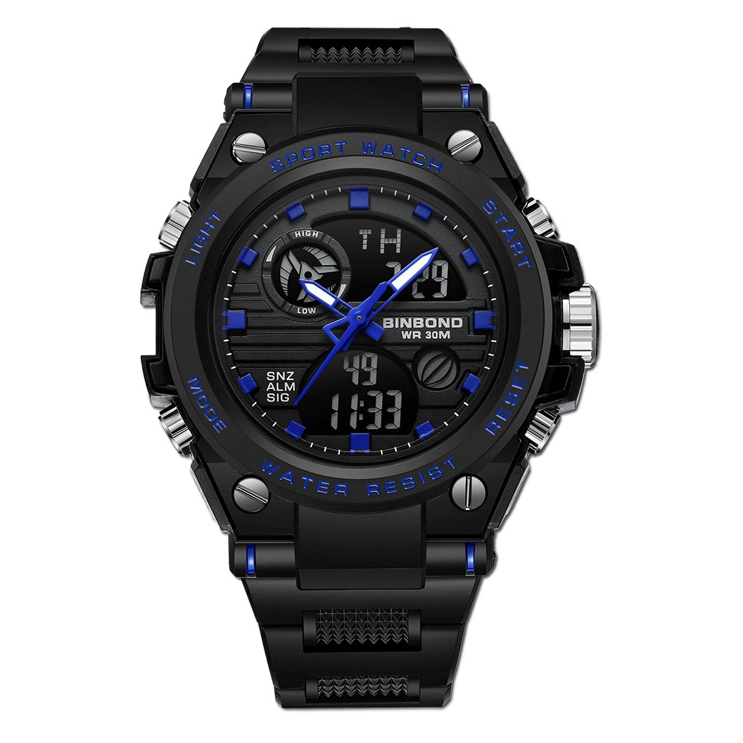 Watch Men's Multifunctional Outdoor Special Forces Sports Student Trendy Teen Electronic Watch Men's Waterproof Luminous