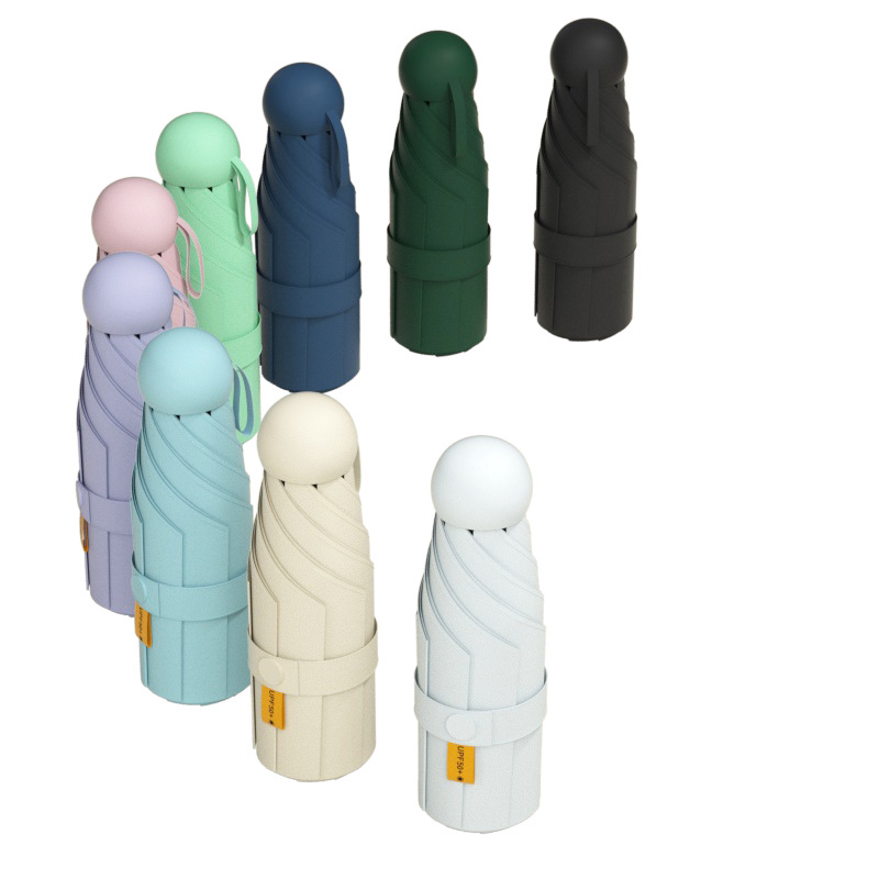 Picture of 24 Bone Umbrella Folding Umbrella Advanced Sense Sunshade Sun Umbrella Sun Protection UV Protection Sunlight and Rain Protection Dual-purpose Five-fold Capsule Umbrella