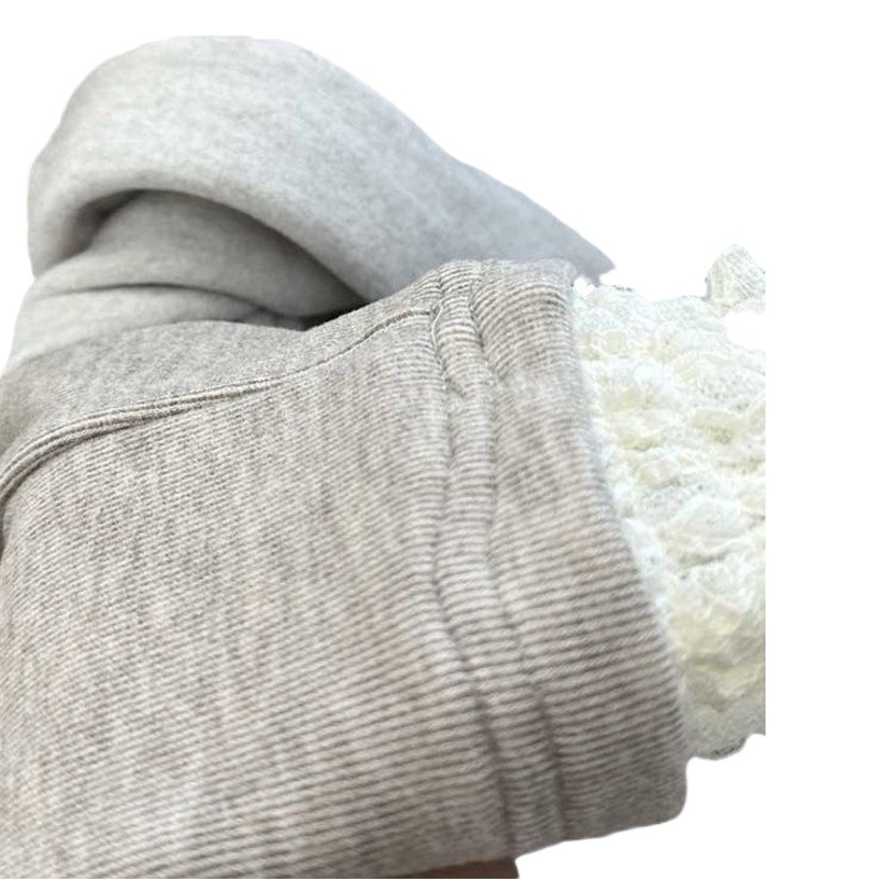 French-style Ear Fringed Warm Semi-high Neck Long-sleeved T-shirt Women's New Style Simple Style Base Shirt for Autumn and Winter 2024
