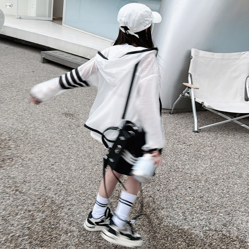 Picture of Girls' Sunscreen Coat Ice Silk Anti-ultraviolet suit 2025 New Two-piece Sunscreen Suit for Children in Summer
