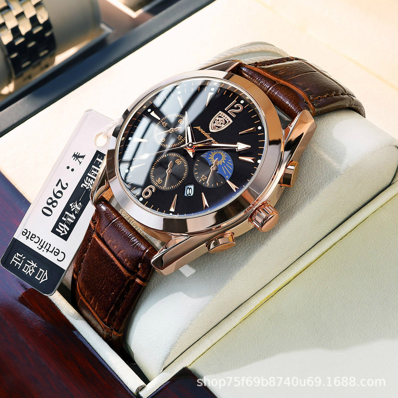 Baida eggplant new waterproof luminous men's watch student belt quartz watch a generation of AliExpress trembles