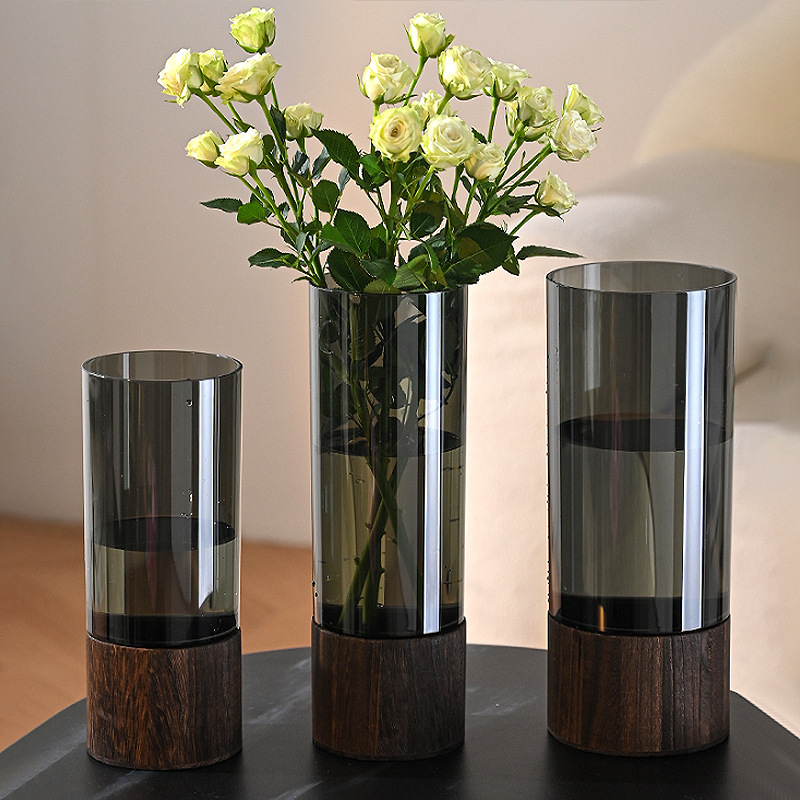 Internet Celebrous Drop-Resistant Acrylic Flower Bucket High-Grade Flower Bucket Plastic Flower Bucket Round Square Bucket Flower Shop Floriculture Decoration