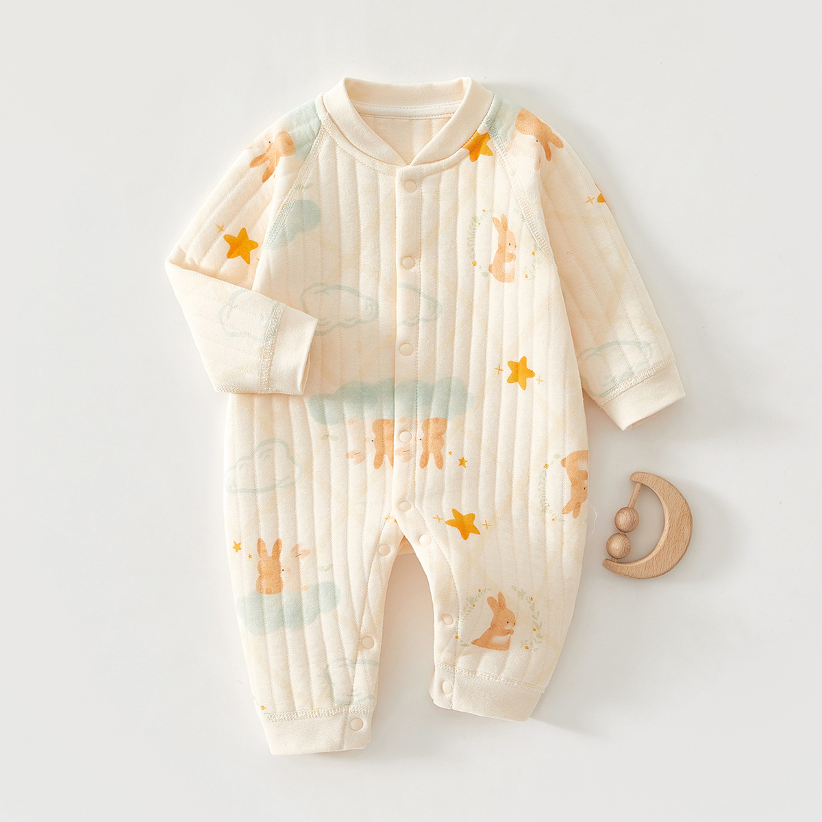Picture of Baby clothes winter cotton thickened jumpsuit Spring and Autumn Winter newborn male and female baby quilted warm cotton-padded clothes